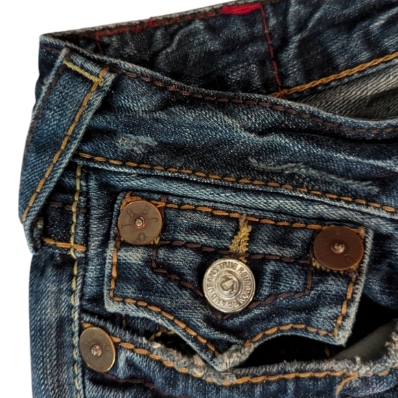 True Religion Jeans Joey Big 1 distressed cropped Casual relaxed denim W 29 L24 - Picture 6 of 8